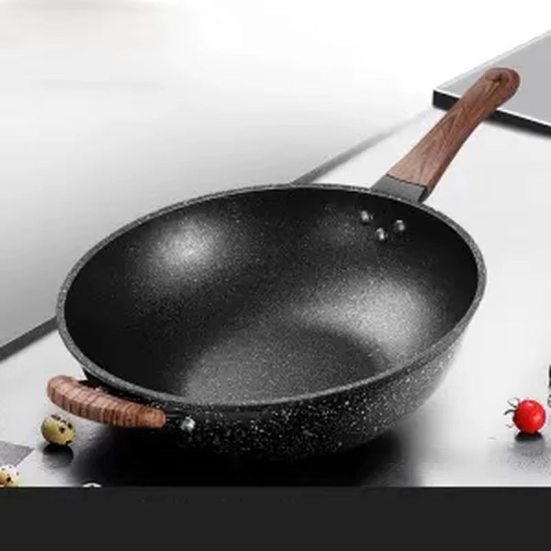 Maifan Stone Wok Non-Stick Pan Pan without Oily Smoke Cooking Pot Induction Cooker Gas Cooker Household Iron Pan Non Stick Pan