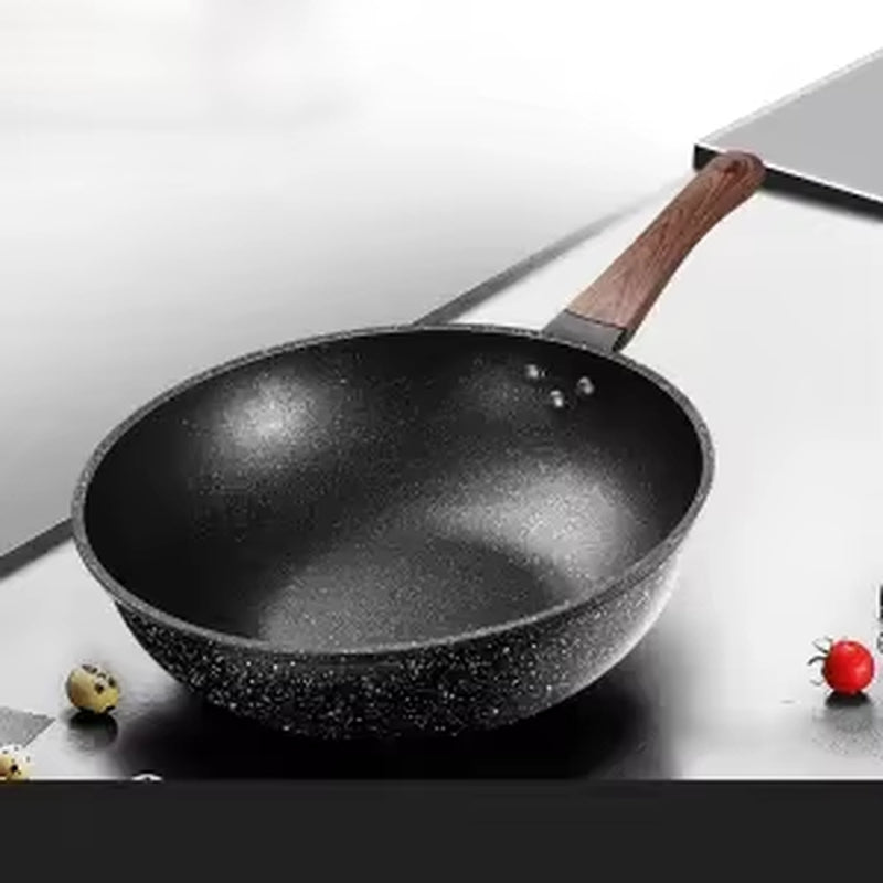 Maifan Stone Wok Non-Stick Pan Pan without Oily Smoke Cooking Pot Induction Cooker Gas Cooker Household Iron Pan Non Stick Pan