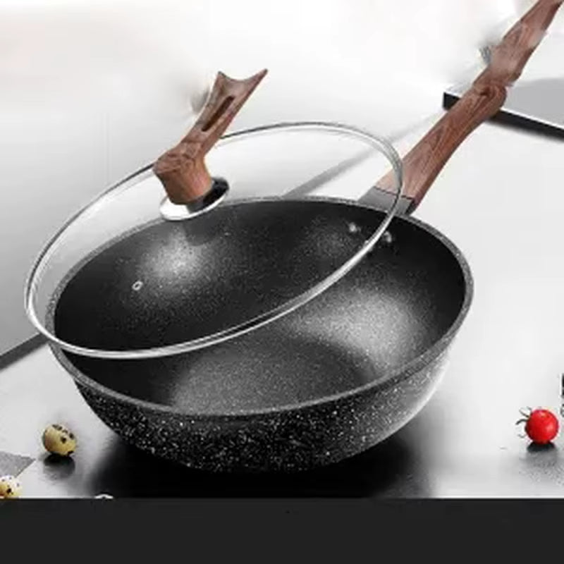 Maifan Stone Wok Non-Stick Pan Pan without Oily Smoke Cooking Pot Induction Cooker Gas Cooker Household Iron Pan Non Stick Pan